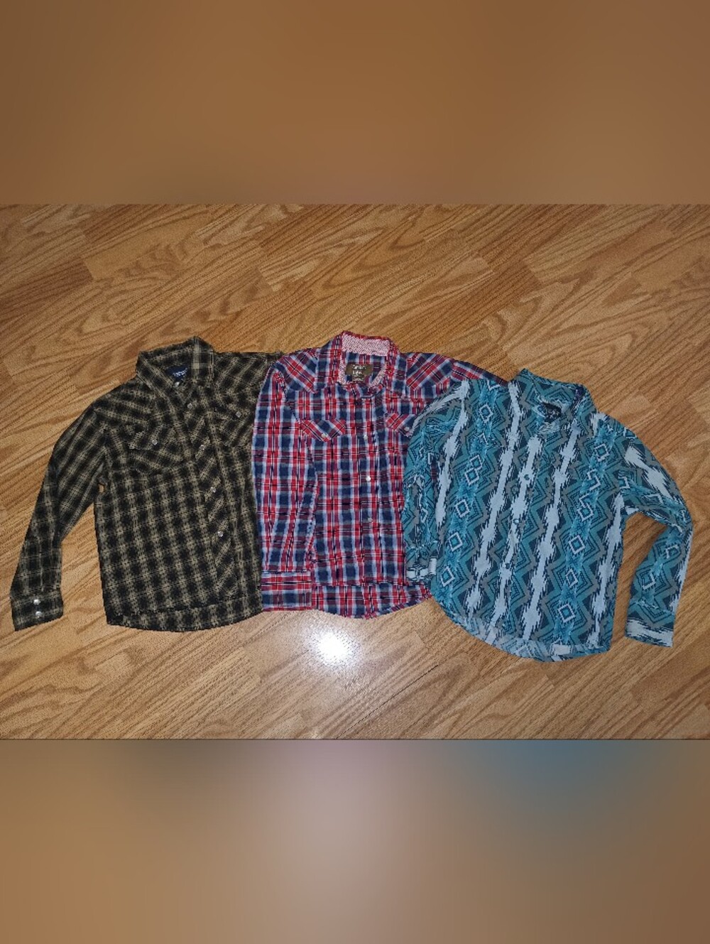 Lot Of 3 Pearl Snap Western Shirts For Kids. S/M 5/6